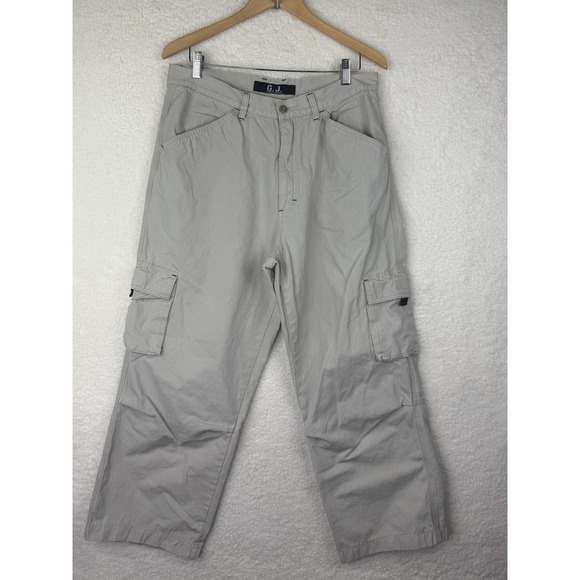 G.J. Guess Jeans Other - Guess Jeans Cargo Pants Mens 34x28 Gray‎ Cotton Canvas Relaxed Fit Baggy Vintage